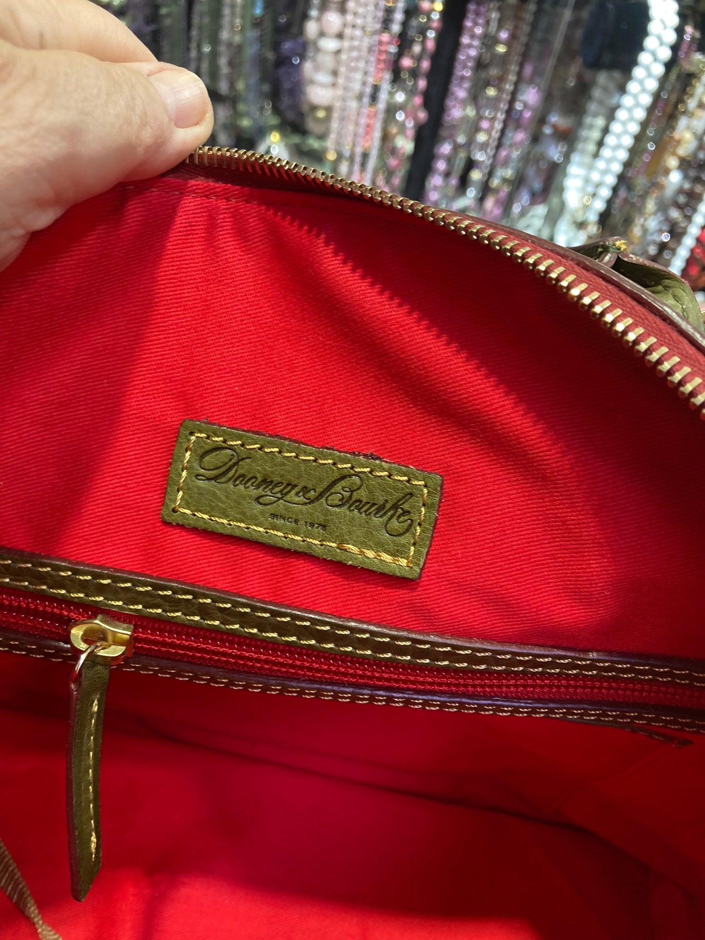 Dooney  Bourke Designer Handbag leather green color