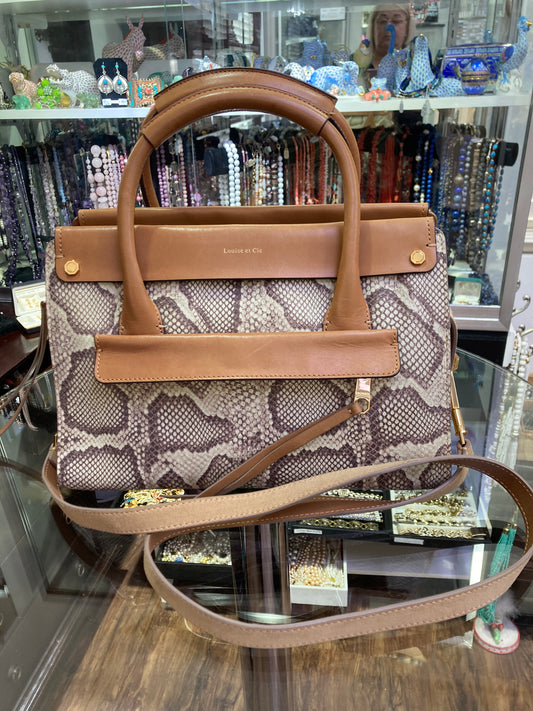 Louise et Cie Designer Handbag leather snake color