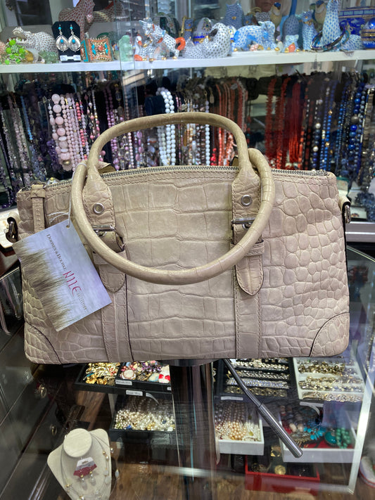 Dooney Bourke Designer Handbag leather beige color
