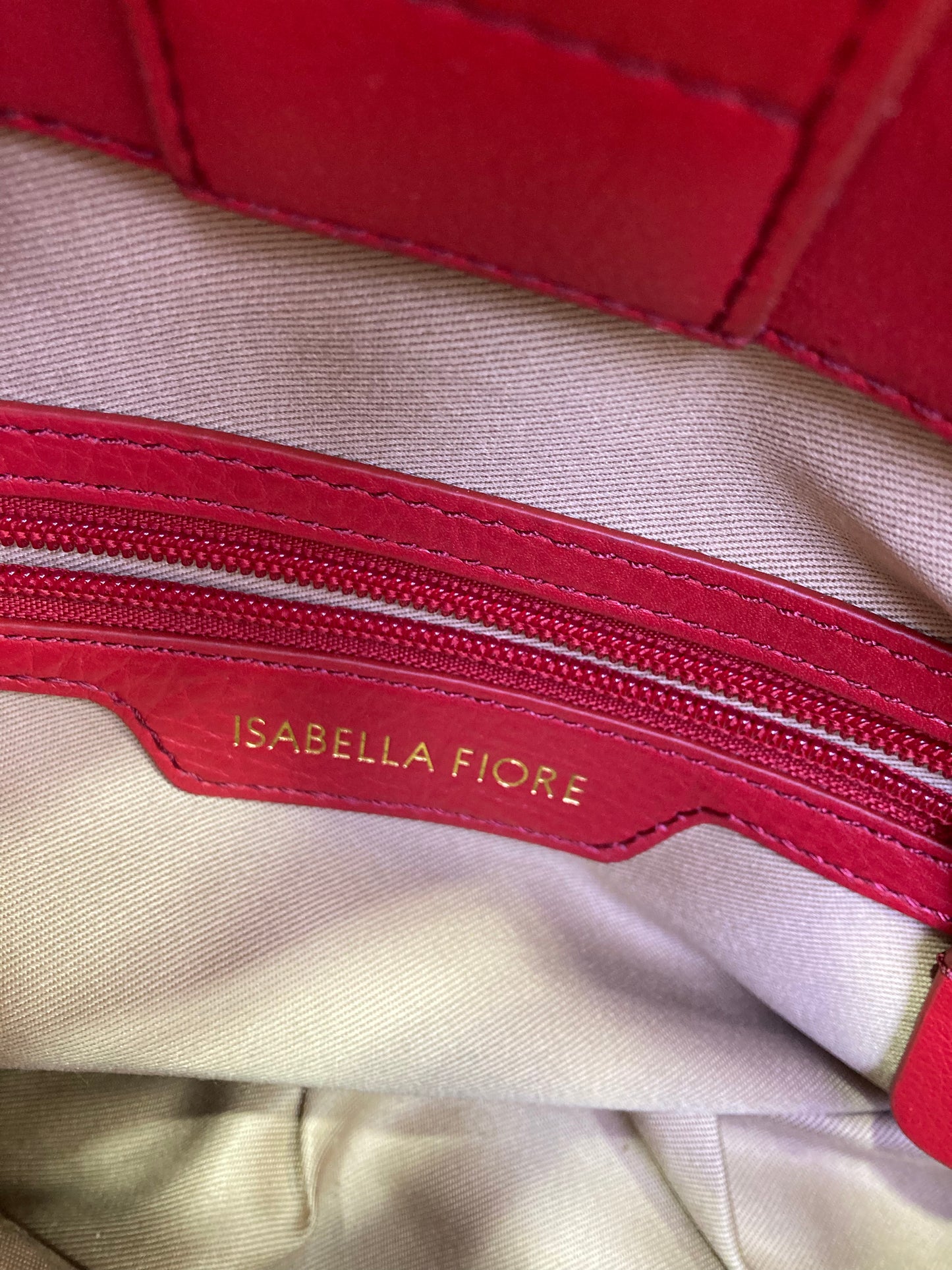 Foote Designer Handbag leather red color