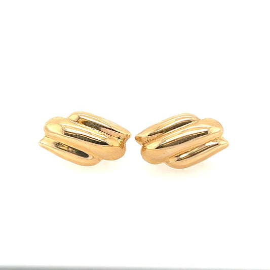 14K Yellow Gold Leverback Earrings