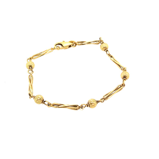 14K Yellow Gold Tennis Bracelet