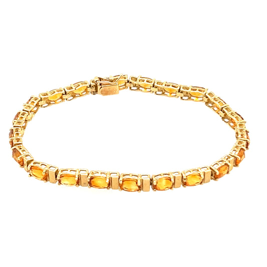14K Yellow Gold Citrine Bracelet
