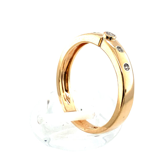 14K Yellow Gold Italian Diamond Ring