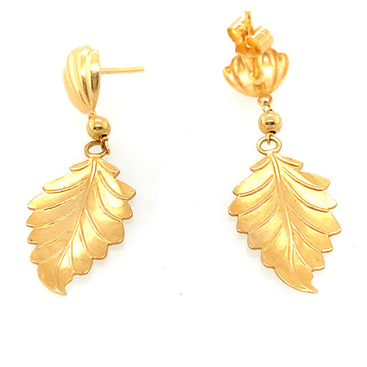 14K Yellow Gold Drop Earrings