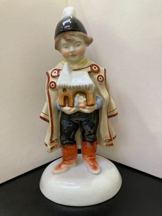 Herend Nativity figurine from Hungary. Hand painted boy.