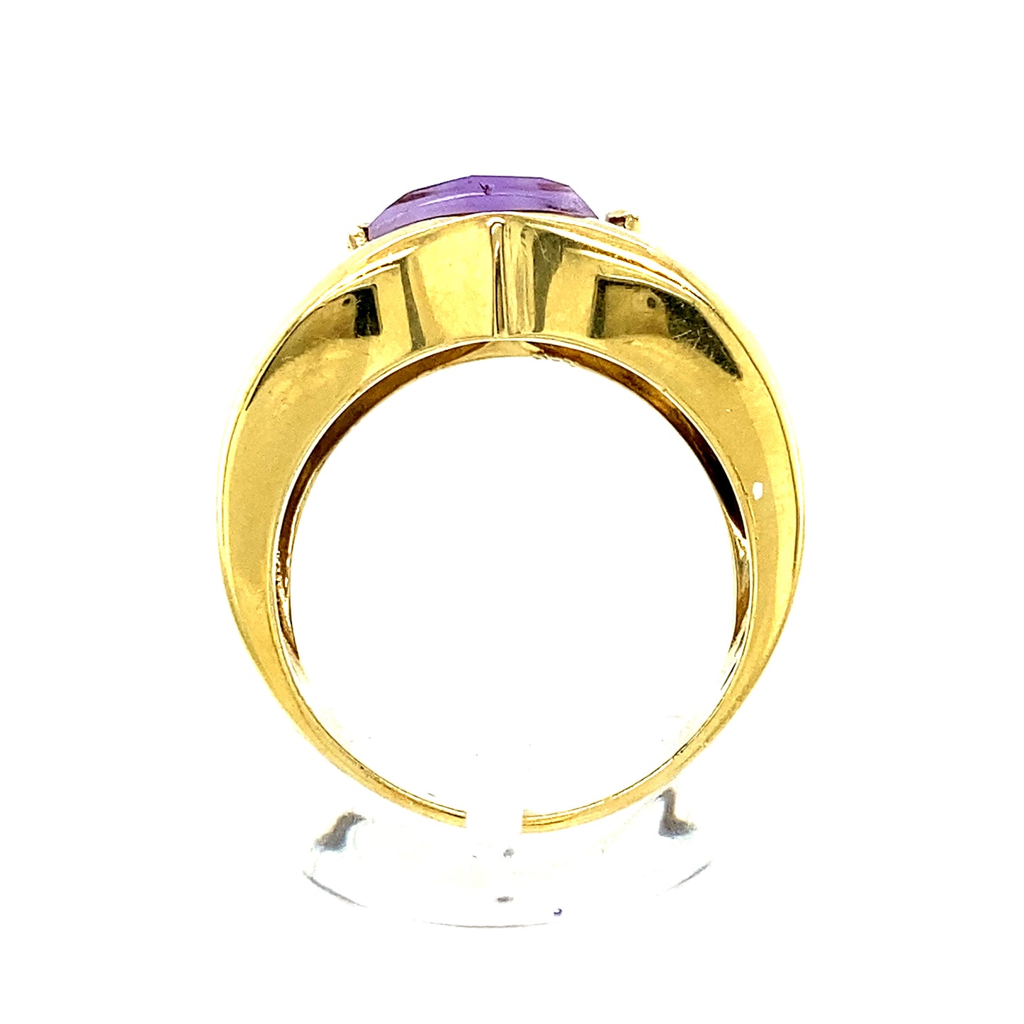 14K Yellow Gold Amethyst Ring