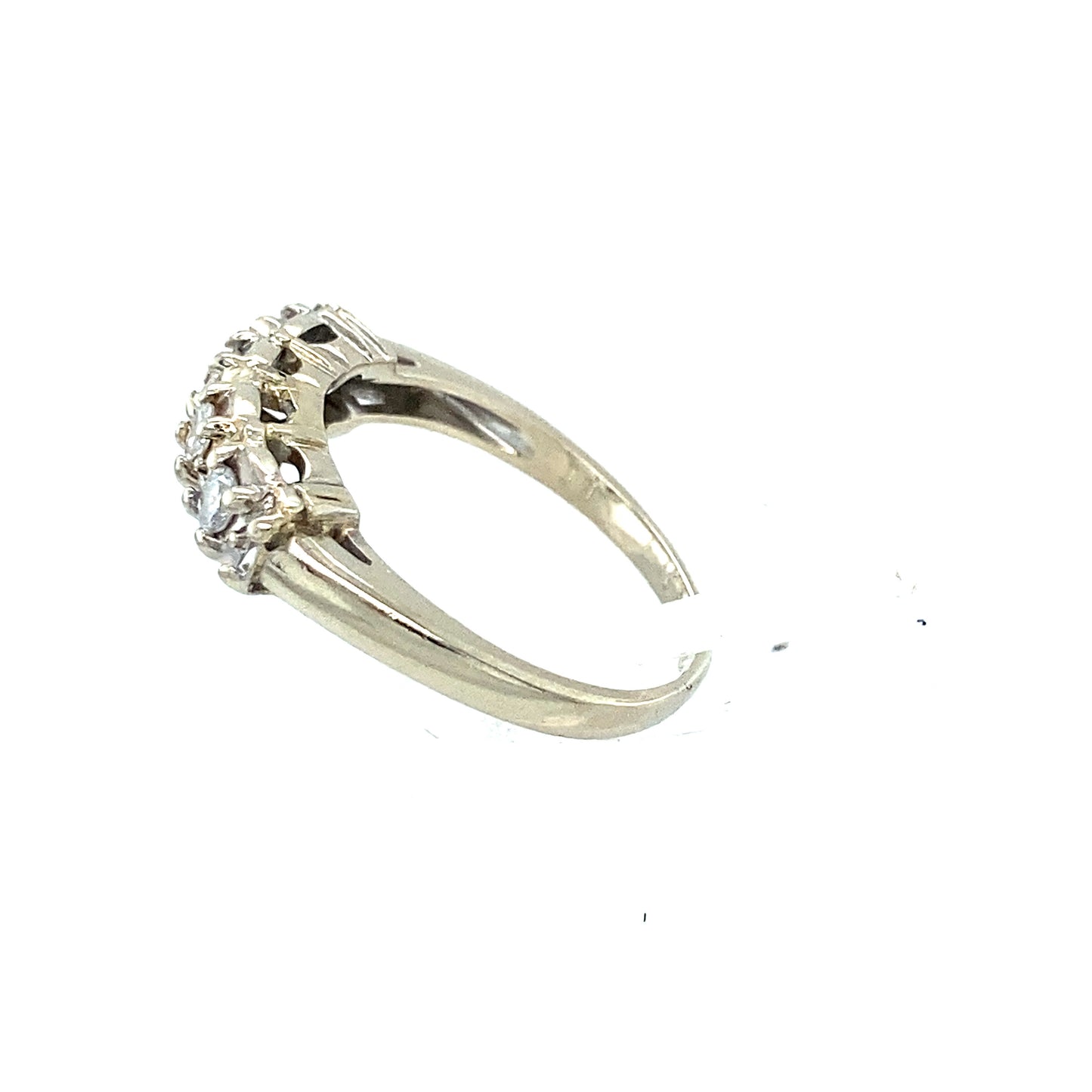 14K White Gold Vintage Diamond Anniversary Ring
