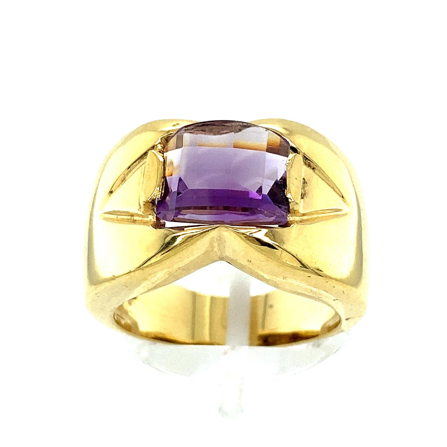 14K Yellow Gold Amethyst Ring