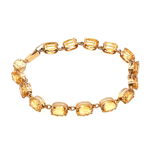 14K Yellow Gold Citrine Bracelet