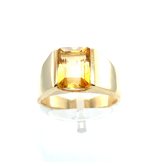 14K Yellow Gold Citrine Ring