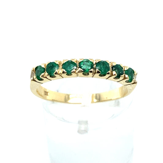 14K Yellow Gold Emerald Ring