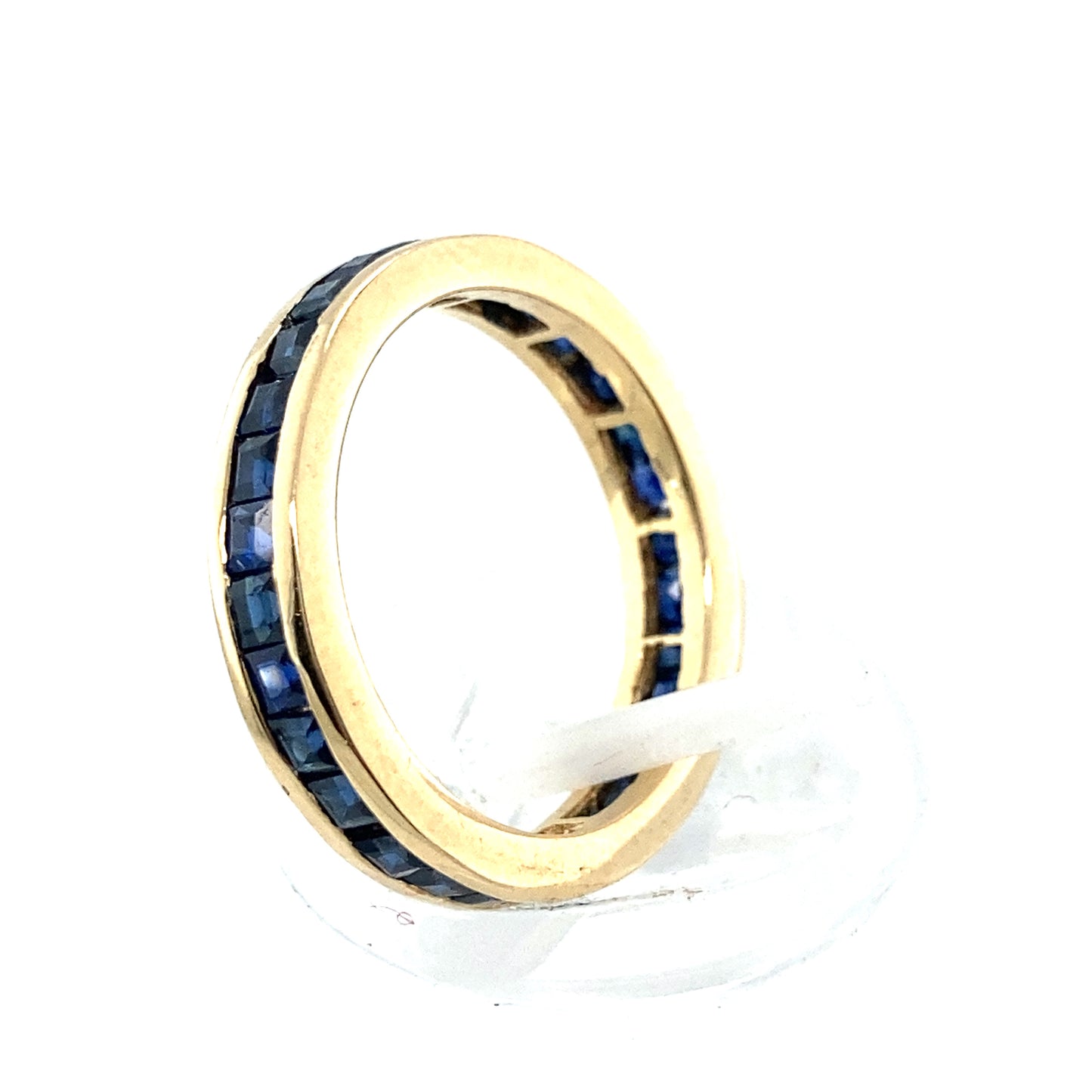 14K Yellow Gold Sapphire Forever Band Ring
